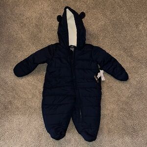 The Children's Place Dark Blue Hooded Footie